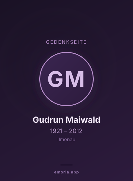 Gedenkportrait von Gudrun Maiwald