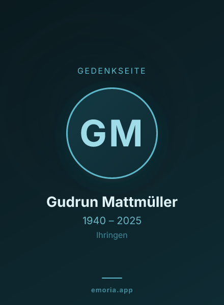 Gedenkportrait von Gudrun Mattmüller