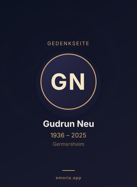 Gedenkportrait von Gudrun Neu