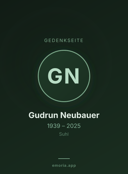 Gedenkportrait von Gudrun Neubauer