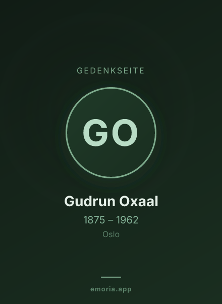 Gedenkportrait von Gudrun Oxaal