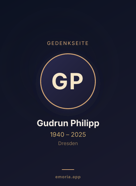 Gedenkportrait von Gudrun Philipp