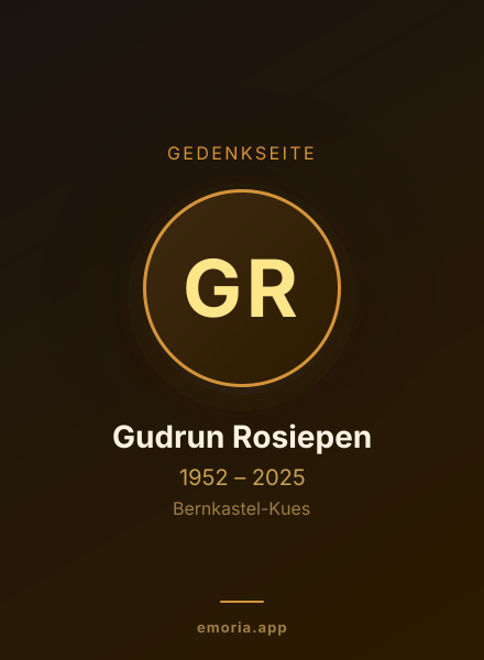 Gedenkportrait von Gudrun Rosiepen