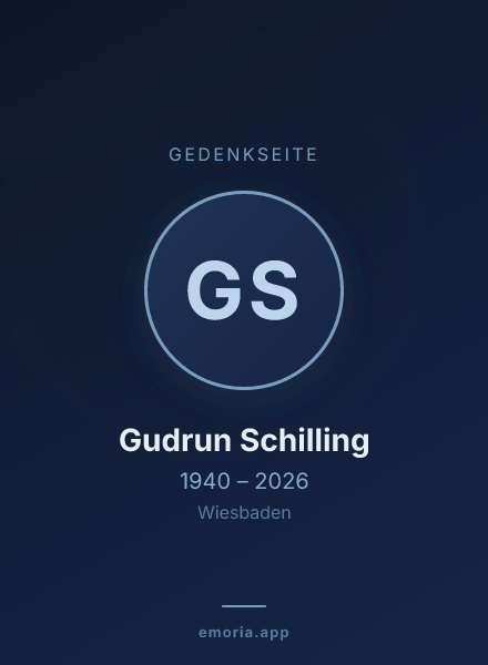 Gedenkportrait von Gudrun Schilling