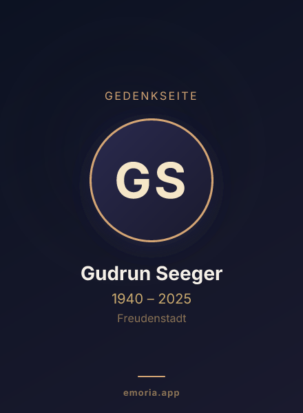 Gedenkportrait von Gudrun Seeger