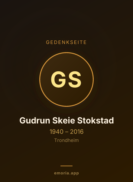 Gedenkportrait von Gudrun Skeie Stokstad