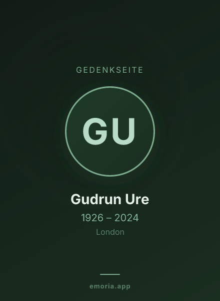 Gedenkportrait von Gudrun Ure