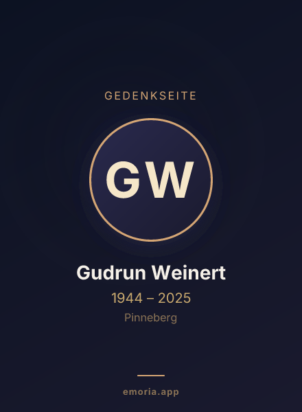 Gedenkportrait von Gudrun Weinert