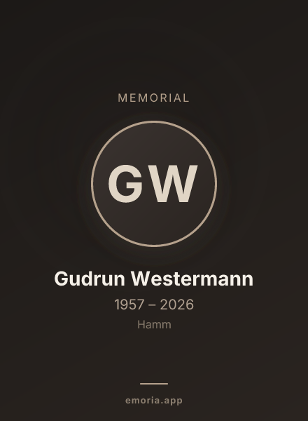 Memorial portrait of Gudrun Westermann