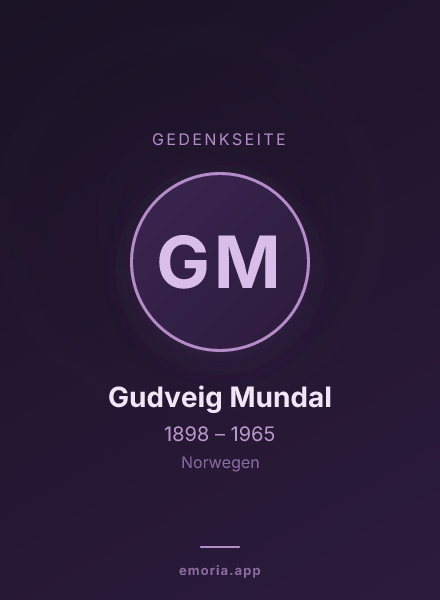 Gedenkportrait von Gudveig Mundal