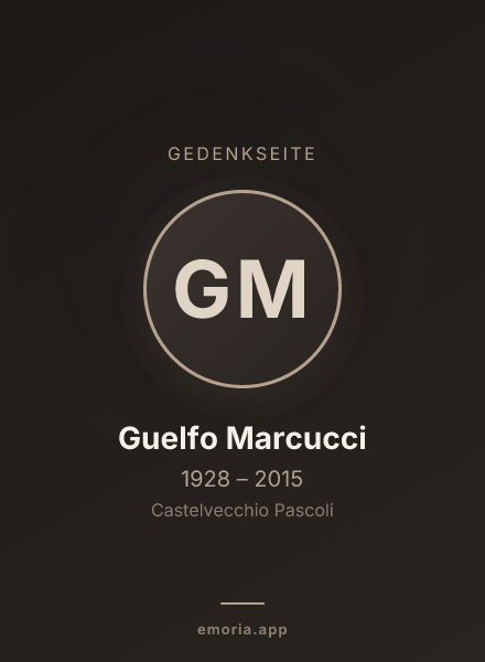 Gedenkportrait von Guelfo Marcucci