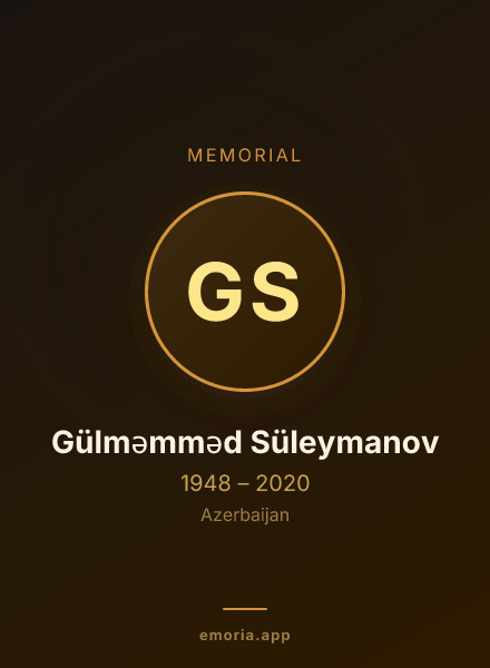 Memorial portrait of Gülməmməd Süleymanov