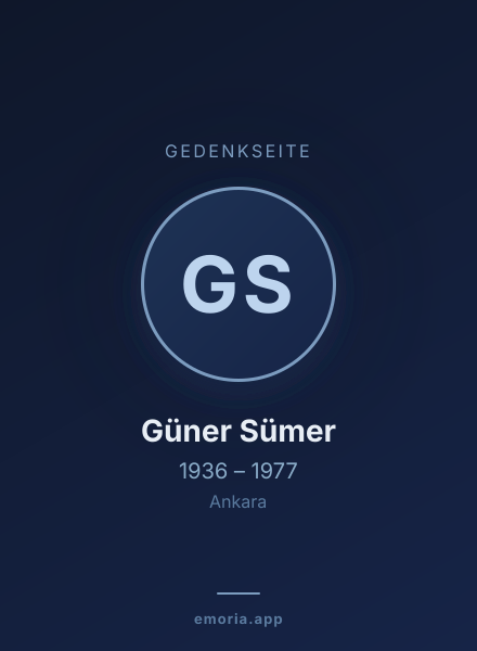 Gedenkportrait von Güner Sümer
