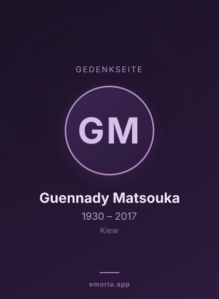 Gedenkportrait von Guennady Matsouka