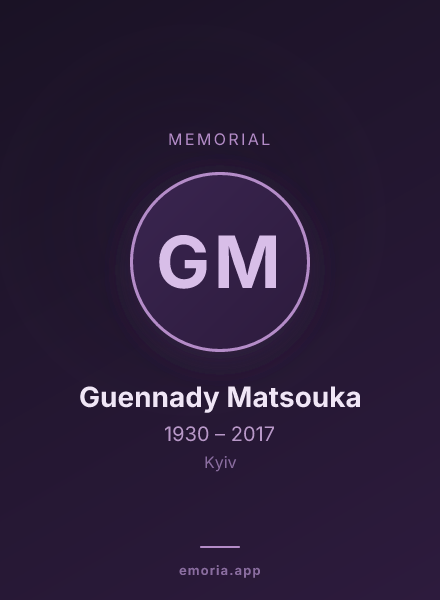 Memorial portrait of Guennady Matsouka
