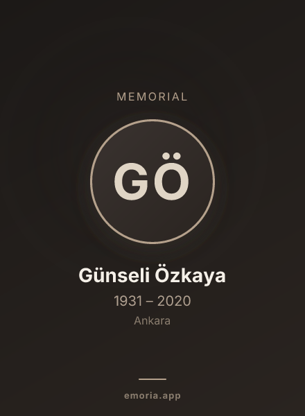 Memorial portrait of Günseli Özkaya