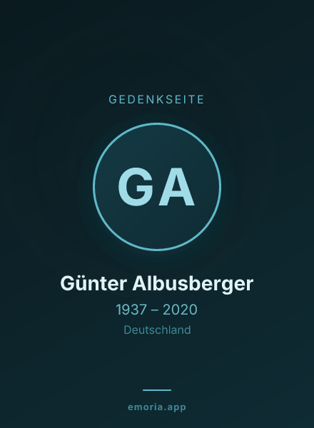 Gedenkportrait von Günter Albusberger