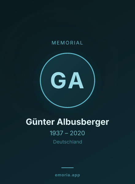 Memorial portrait of Günter Albusberger