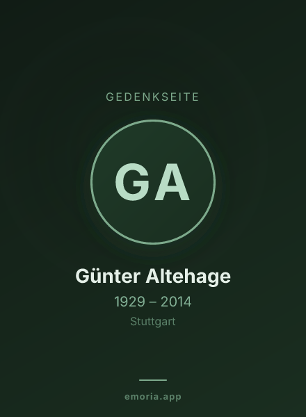 Gedenkportrait von Günter Altehage
