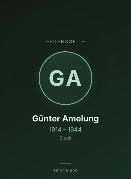 Gedenkportrait von Günter Amelung