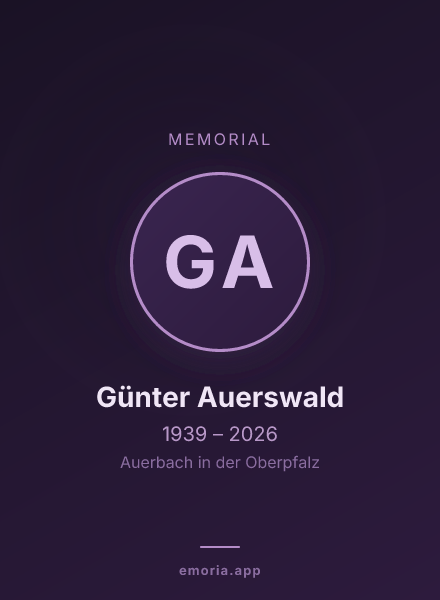 Memorial portrait of Günter Auerswald