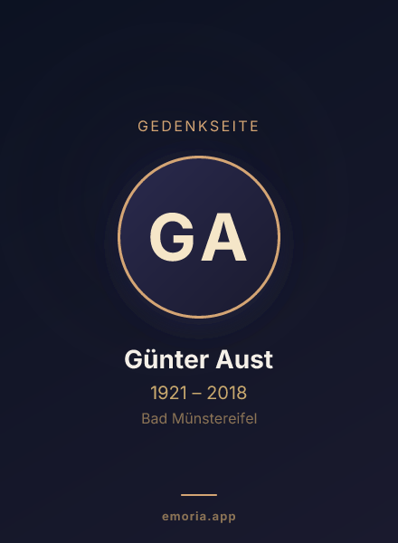 Gedenkportrait von Günter Aust