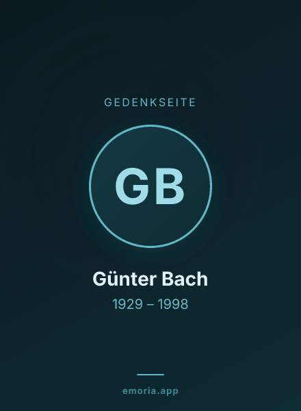 Gedenkportrait von Günter Bach