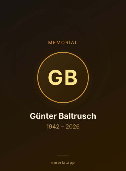 Memorial portrait of Günter Baltrusch
