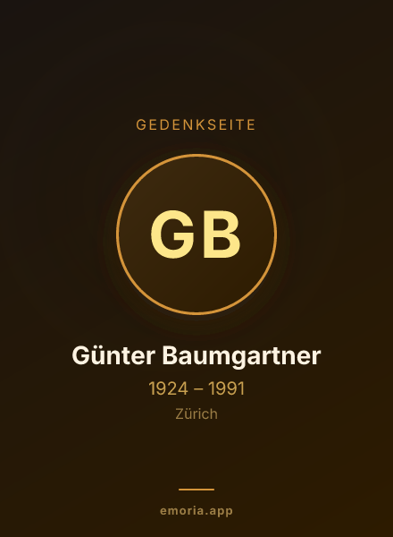 Gedenkportrait von Günter Baumgartner