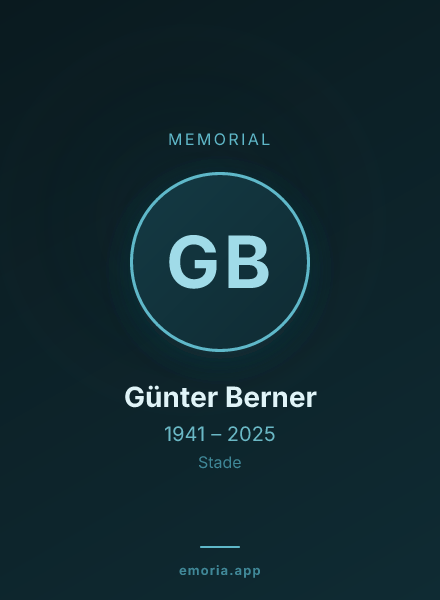 Memorial portrait of Günter Berner