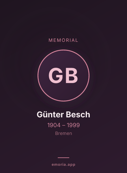 Memorial portrait of Günter Besch
