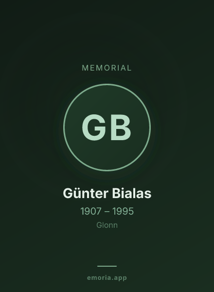 Memorial portrait of Günter Bialas