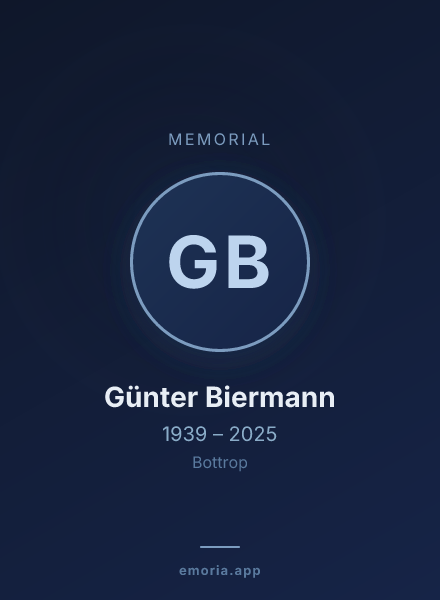 Memorial portrait of Günter Biermann