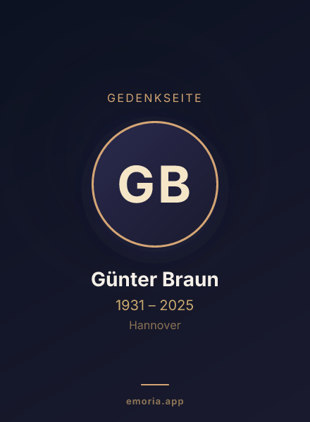 Gedenkportrait von Günter Braun