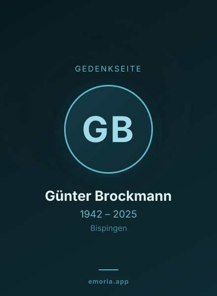 Gedenkportrait von Günter Brockmann