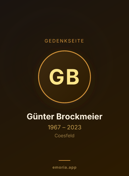 Gedenkportrait von Günter Brockmeier