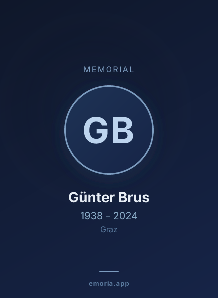 Memorial portrait of Günter Brus