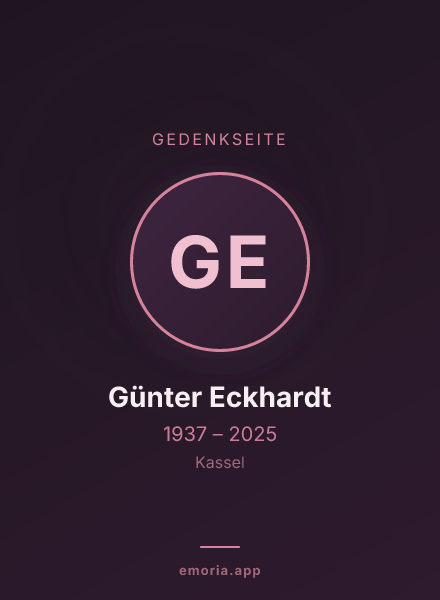 Gedenkportrait von Günter Eckhardt