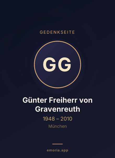 Gedenkportrait von Günter Freiherr von Gravenreuth