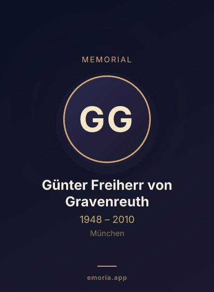 Memorial portrait of Günter Freiherr von Gravenreuth