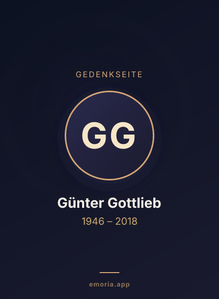 Gedenkportrait von Günter Gottlieb