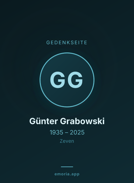 Gedenkportrait von Günter Grabowski