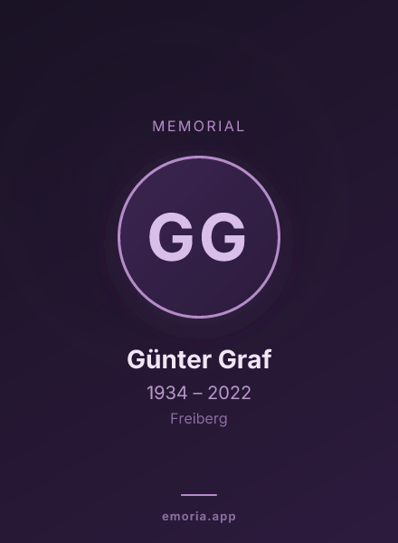 Memorial portrait of Günter Graf