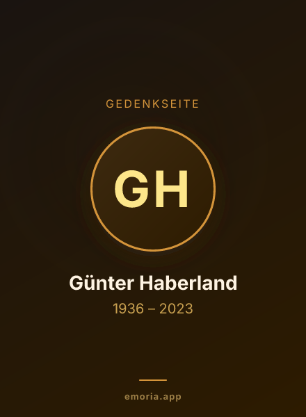 Gedenkportrait von Günter Haberland