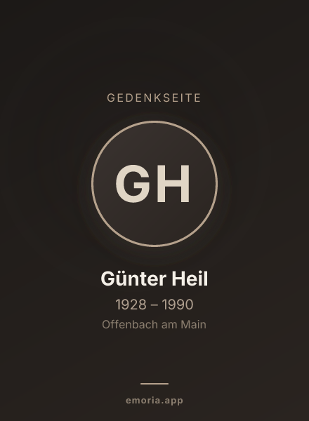 Gedenkportrait von Günter Heil