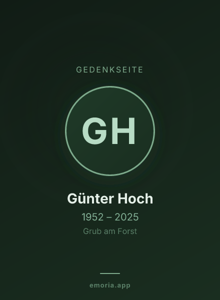 Gedenkportrait von Günter Hoch