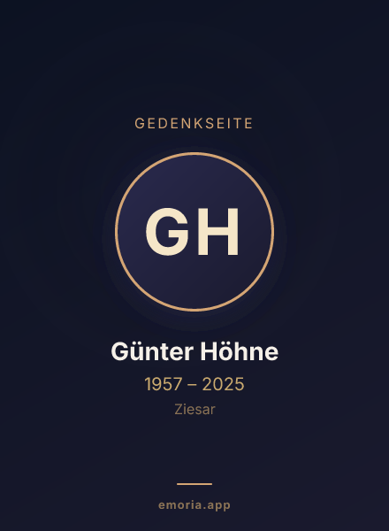 Gedenkportrait von Günter Höhne