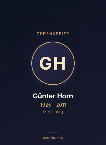 Gedenkportrait von Günter Horn