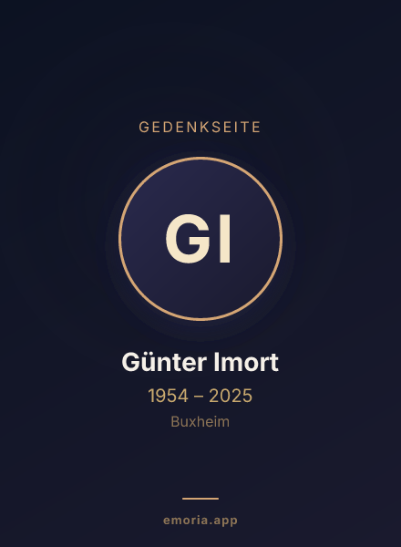 Gedenkportrait von Günter Imort