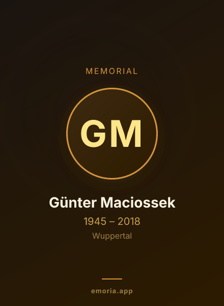 Memorial portrait of Günter Maciossek